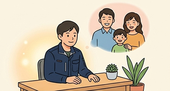 休暇制度を利用する社員の様子